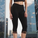 Leggings 3/4 de Bambú con Encaje para Mujer – Eco-Essentials