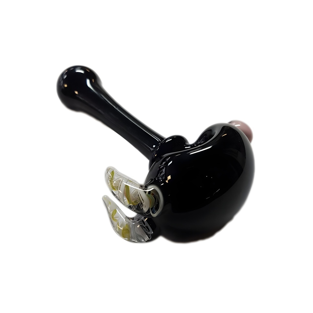 Horned Heady Glass Pipe by Glass with Jeremy