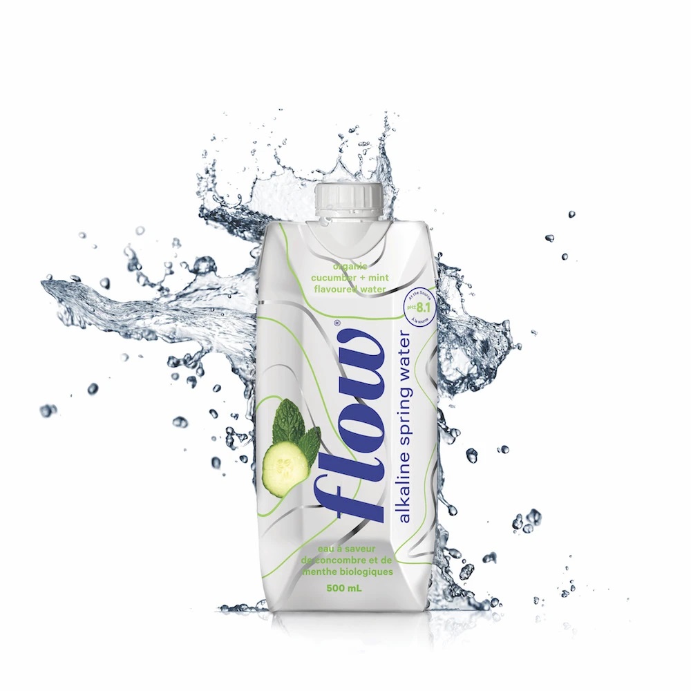 Flow Naturally Alkaline Water 500ml Bottle - cucumber + mint