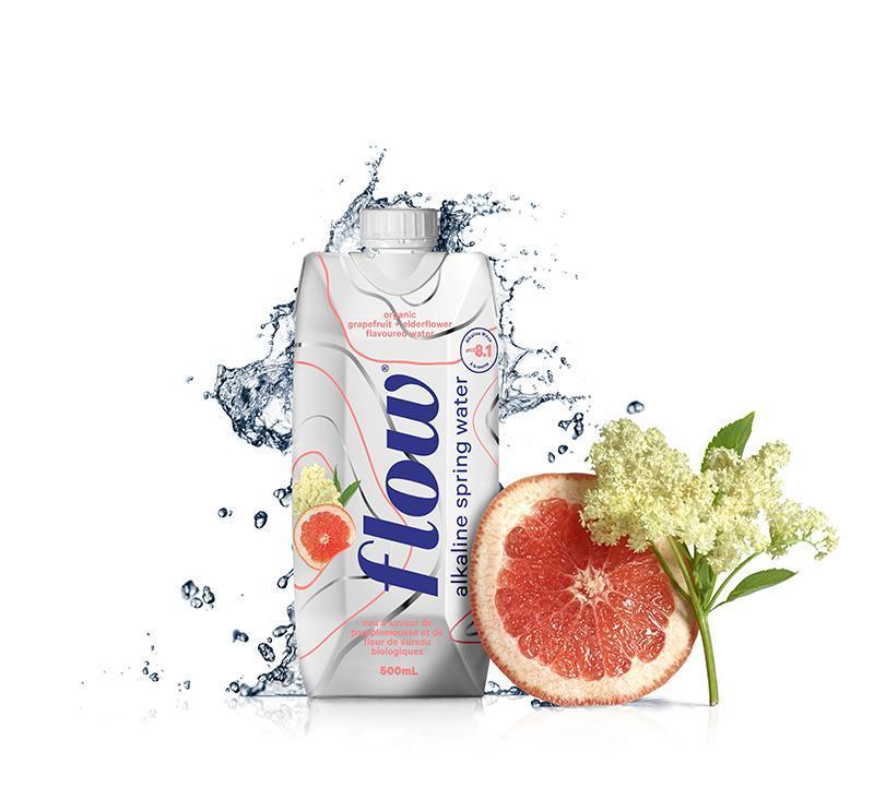 Flow Naturally Alkaline Water 500ml Bottle - grapefruit + elderflower