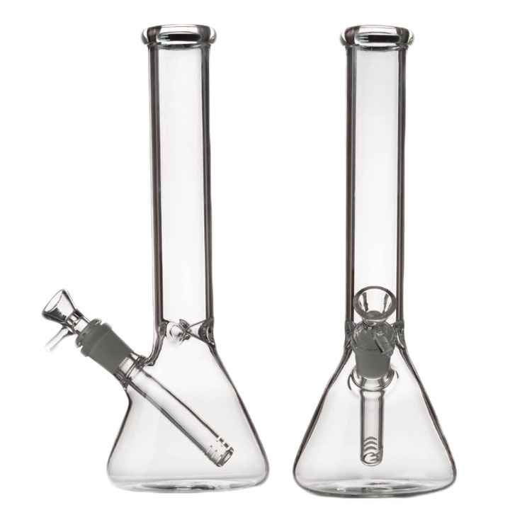 10 Inch Glass Beaker Bong with Ice Pinch - Clear