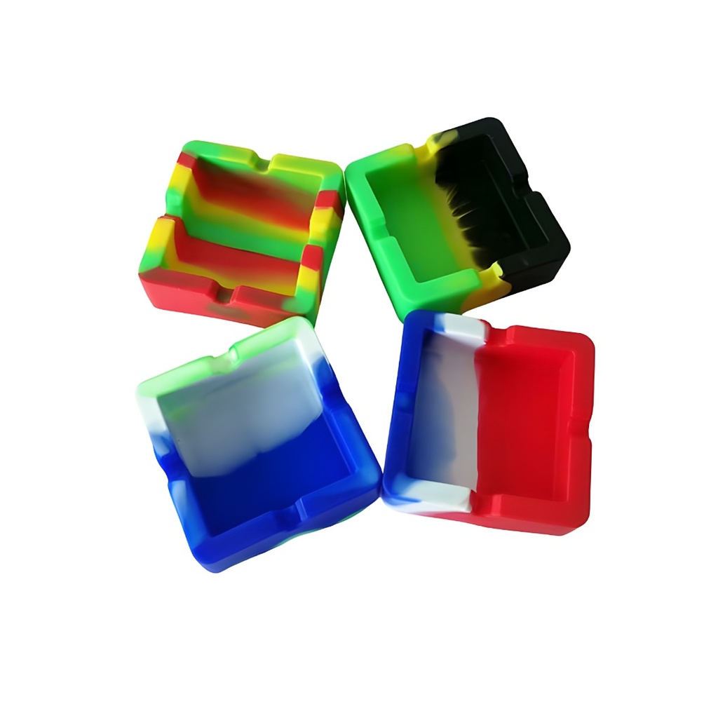 Cendrier carré en silicone coloré