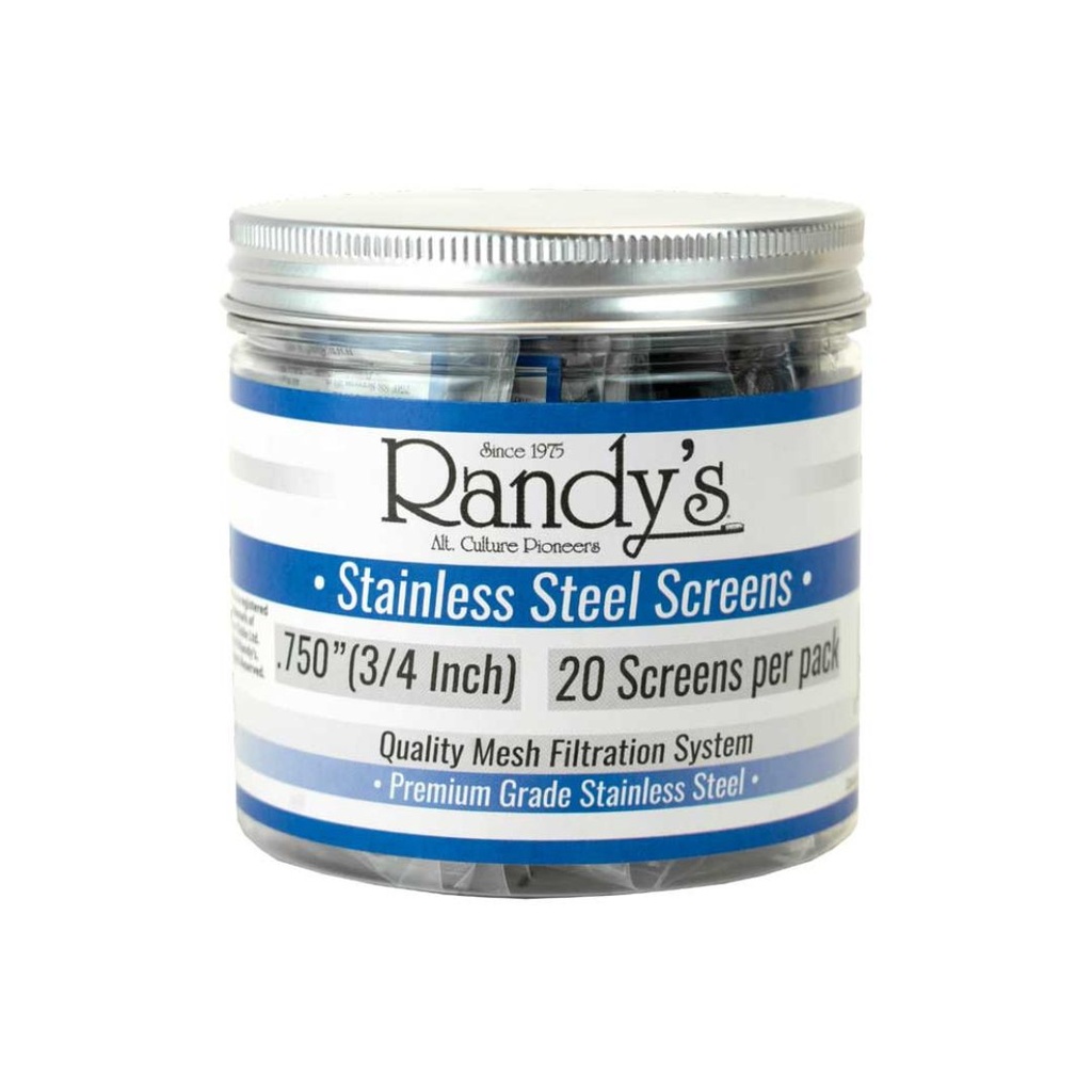 Randy's Stainless Steel Screen .750 - Jar of 36