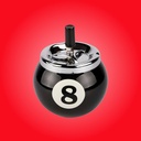 Cendrier en Céramique avec Manivelle Tournante Boule de 8