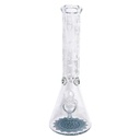 14 Inch Infyniti Glass Beaker Bong with Nature Design and Mandala Base