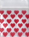 Hearts 1.25x1.25 Inch Plastic Baggies 1000 pcs.