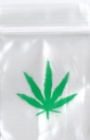 Feuille de marijuana 1x1 pouce sachets en plastique 1000 pcs.