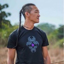 SUPERCONSCIOUSNESS SHIVA UV Glow Psy T-shirt en coton pour hommes