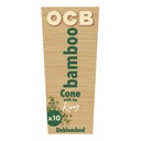 OCB Cône pré-roulé en bambou taille King - Non blanchi - Pack de 10