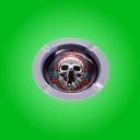 Smoke Arsenal Round Metal Ashtray - Skull with Bandana