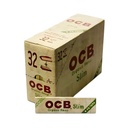 OCB Papier à rouler bio en chanvre taille King Size Slim 110mm avec boîte de 32 paquets de filtres.