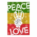 Tapisserie Peace and Love Rasta 24x36