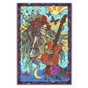 3D Tapestry Angel Skeleton With Guitar 60x90