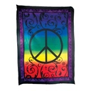 Tapestry Peace Rainbow Tye Dye 55x85