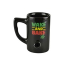 Wake & Bake 8oz Rasta Novelty Mug Pipe