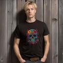 Sugar Skull and Daisies Organic Cotton T-Shirt by Sanctum Fashion