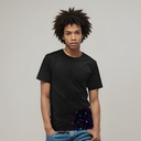 T-Shirt en Coton avec Mandala à Pois Étoilés Violets par Sanctum Fashion