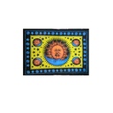 Divine Celestial Sun and Moon Tapestry | Vibrant Yellow Sky | 30x40 Inches