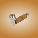 Classic Metal Pipe with Wooden Overlay and Screw Cap - 3 Inch